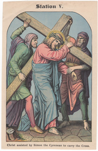 Christ assisted by Simon the Cyrenean to carry the Cross